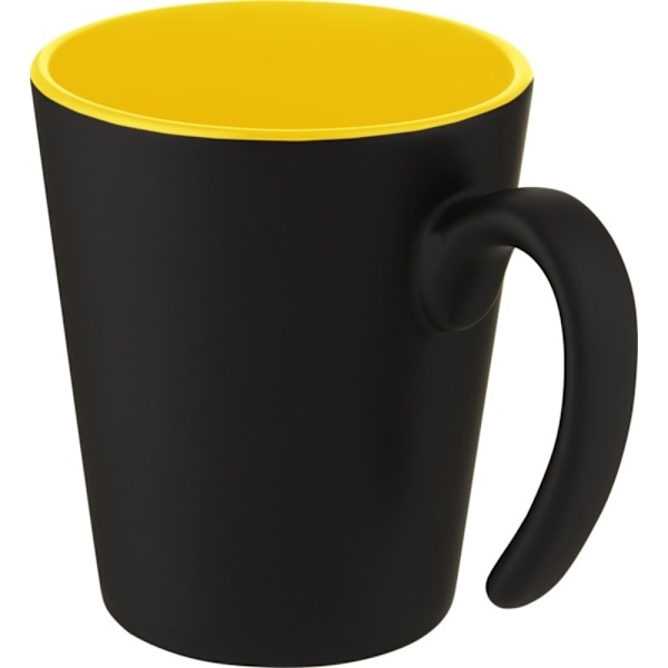Bullet Oli Keramisk 360ml Mugg En Storlek Solid Svart/Gul Solid Black/Yellow One Size