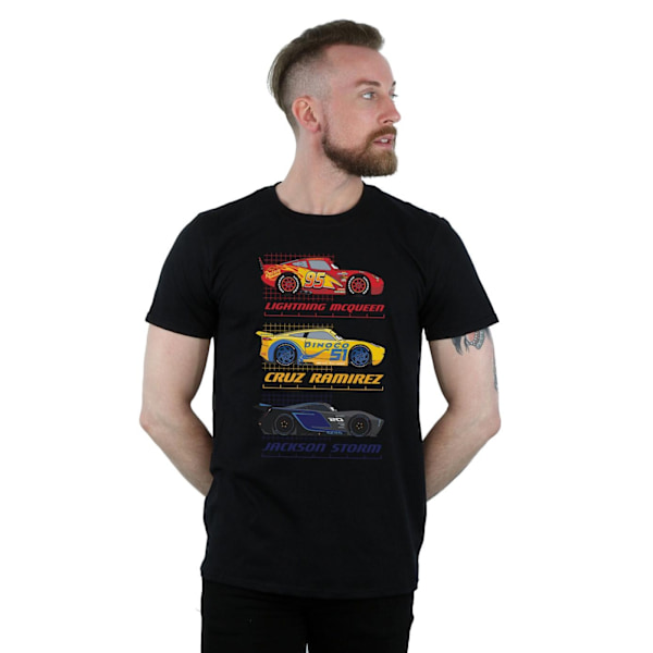 Cars Herr Racer Profil Bomull T-shirt XL Svart Black XL