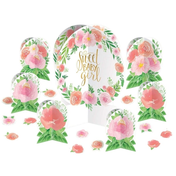 Amscan Baby Shower Party Centrepiece Set One Size Vit/Rosa/Grön White/Pink/Green One Size