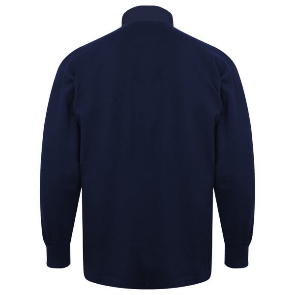 Front Row Long Sleeve Classic Rugby Polo Shirt L Navy/Navy Navy/Navy L