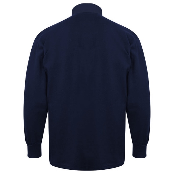 Front Row Long Sleeve Classic Rugby Polo Shirt M Navy/Navy Navy/Navy M