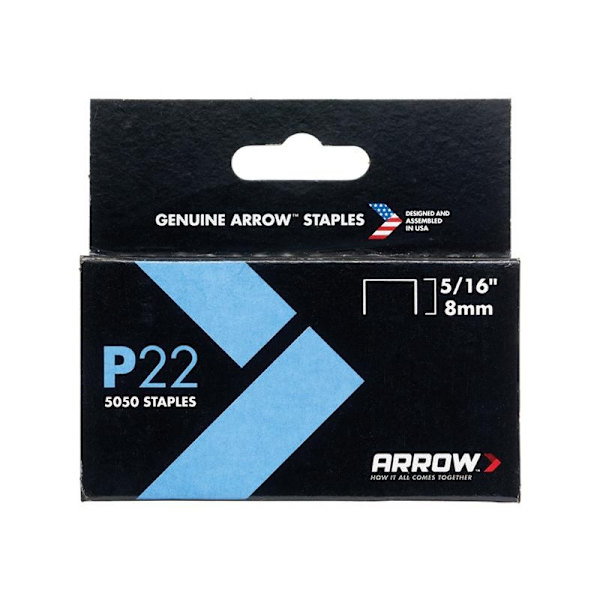 Arrow P22 Klammer Box 5000 8mm - 5/16in Flerfärgad Multi Colour Box 5000 8mm - 5/16in