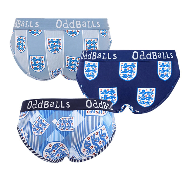 OddBalls Dam/Dam England FA-trosor (paket med 3) 20 UK Blue Blue/White/Grey 20 UK