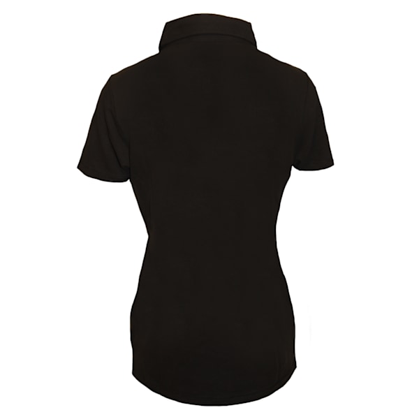 Skinni Fit Dam/Kvinnor Stretch Polo Shirt M Svart Black M