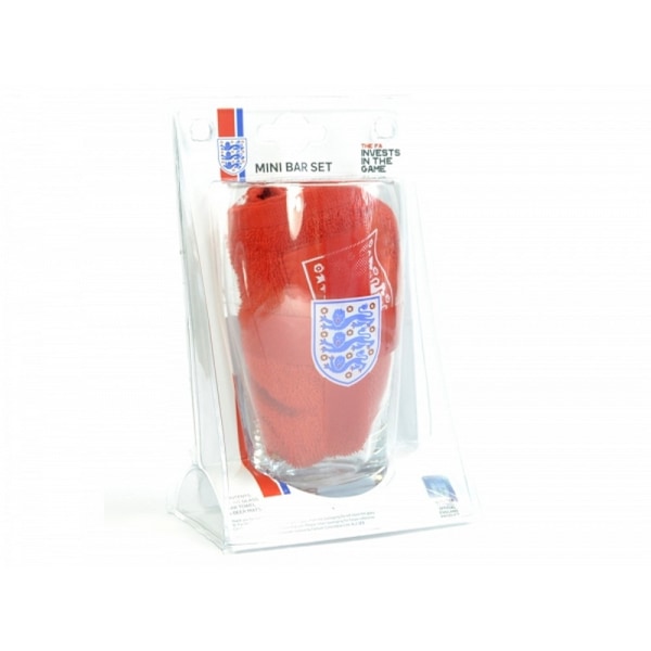 England Officiell Minibar Set (Set med 1 Pint Glas, 4 Ölunderlägg Red/White One Size