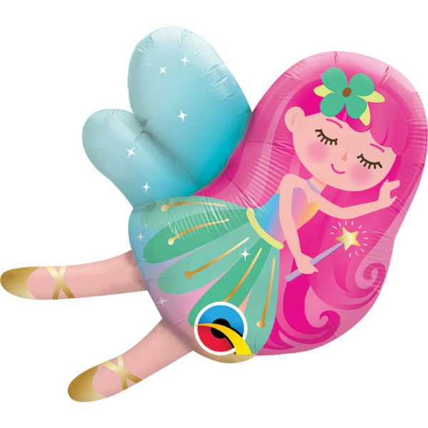 Qualatex Mini Fairy Formad Folieballong One Size Rosa Pink One Size