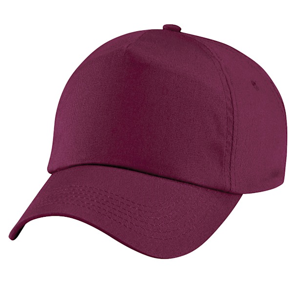 Beechfield Unisex Original 5-panel keps i enfärgad bomull (2-pack) Burgundy One Size