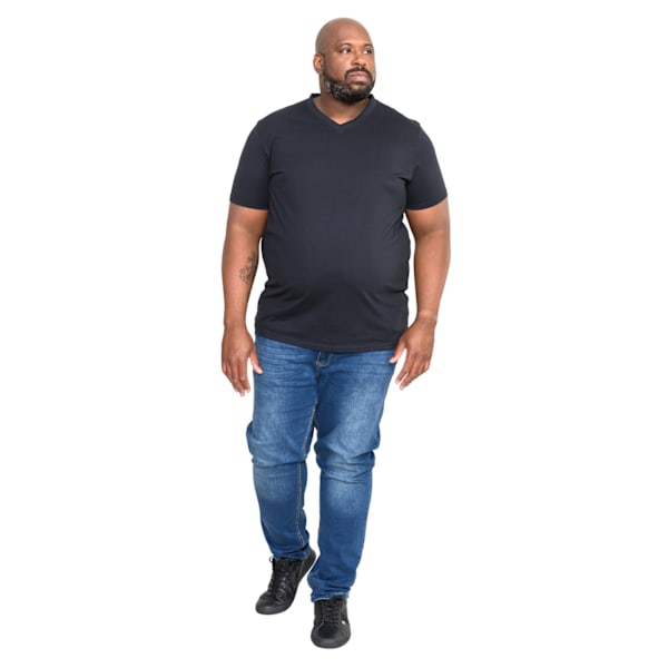 Duke Herr T-shirt i Kingsize, D555 Signature Cotton, 3XL, Svart Black 3XL