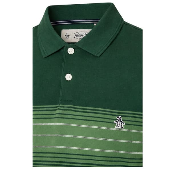 Original Penguin Herr Randig Pikétröja S Grön Green S