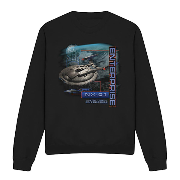 Star Trek Unisex Vuxen Enterprise NX 01 Sweatshirt L Svart Black L