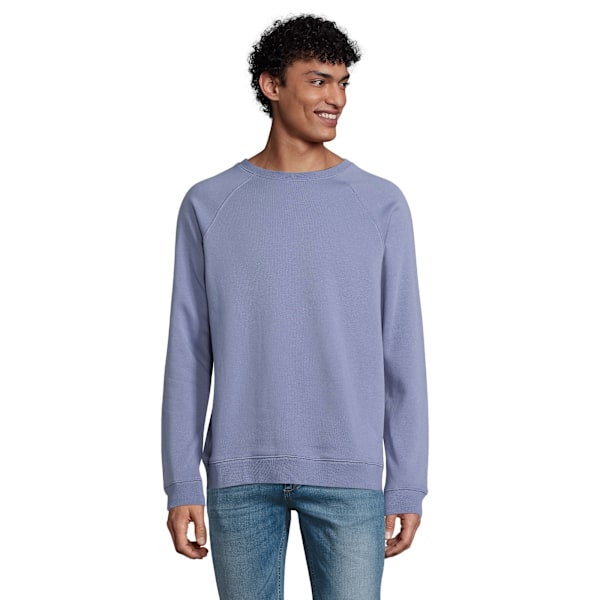 SOLS Unisex Adult Space Organic Raglan Sweatshirt XL Blå Blue XL
