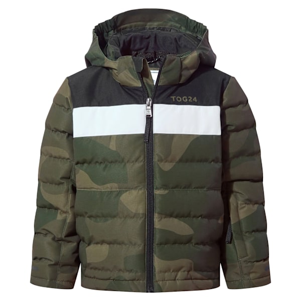 TOG24 Barn/Kids Swift Pixel Camo Vadderad Skidjacka 12-13 År Khaki Green/Black 12-13 Years