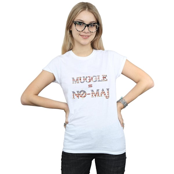 Fantastiska vidunder Kvinnor/Damer Ingen Muggle Ingen Maj Bomull T-shirt White S