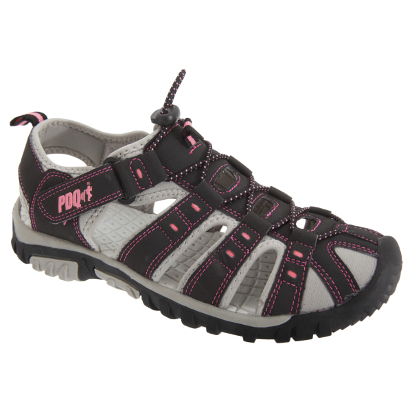 PDQ Dam/Dam Toggle & Touch Fastening Sports Sandals 3 UK Red/Grey 3 UK