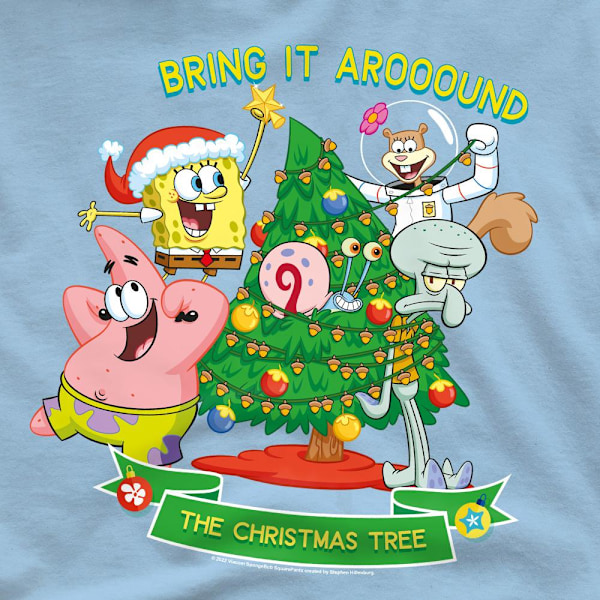 SvampBob Fyrkant Herr Aroooound The Christmas Tree Patrick Light Blue XL