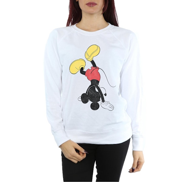 Disney Dam/Kvinnor Musse Pigg Upp och Ner Sweatshirt S Vit White S