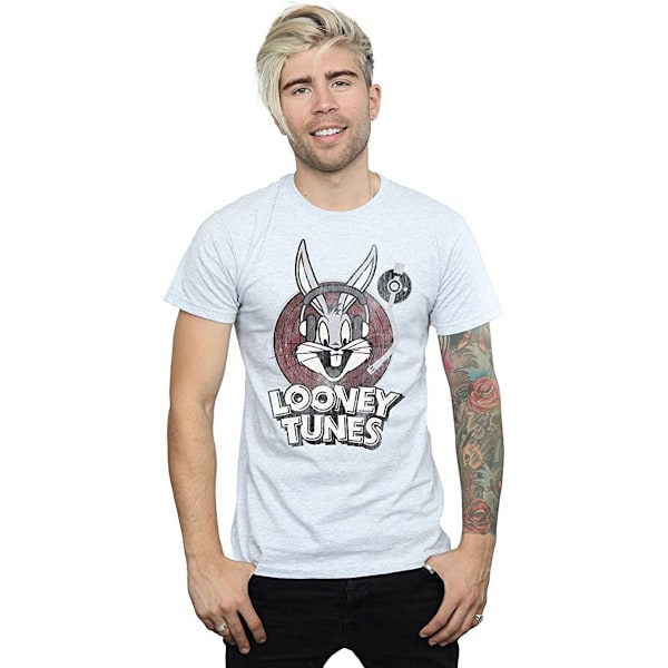 Looney Tunes Herr Bugs Bunny Cirkellogotyp T-shirt XL Sports Grey Sports Grey XL