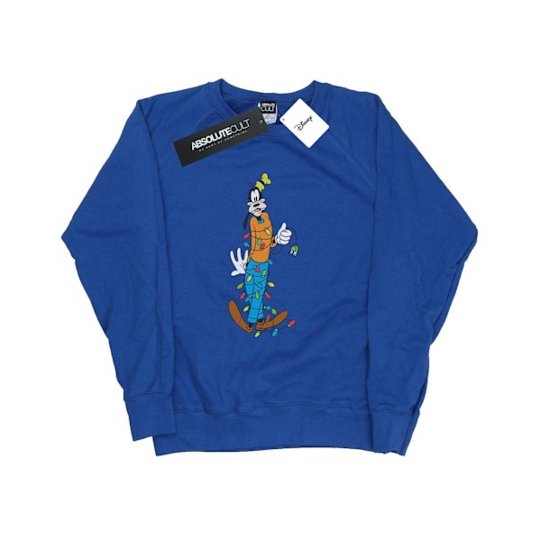 Disney Dam/Kvinnor Goofy Julbelysning Sweatshirt L Royal Royal Blue L