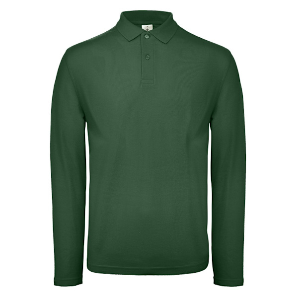 B&C ID.001 Herr Långärmad Polo XS Racing Green Racing Green XS