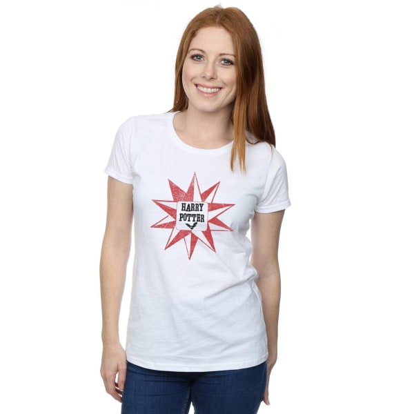 Harry Potter Dam/Kvinnor Hedwig Stjärna Bomull T-shirt XXL Vit White XXL