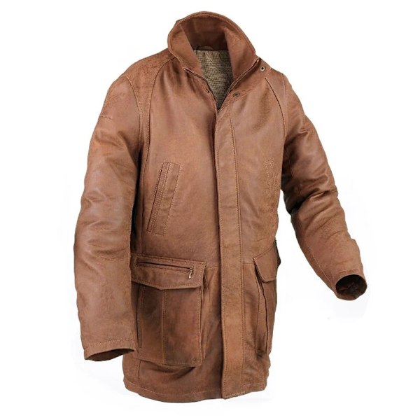 Eastern Counties Leather Herr Läder Mid Längd Jacka 46 Cognac Cognac 46
