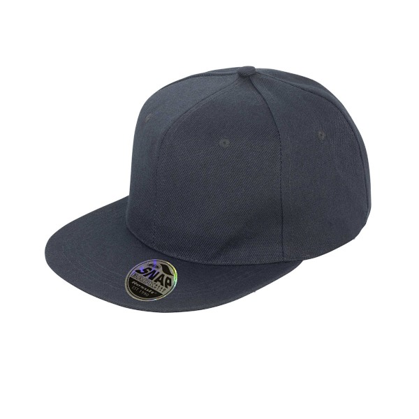 Result Unisex Core Bronx Original Flat Peak Snapback Solid Colo Black One Size