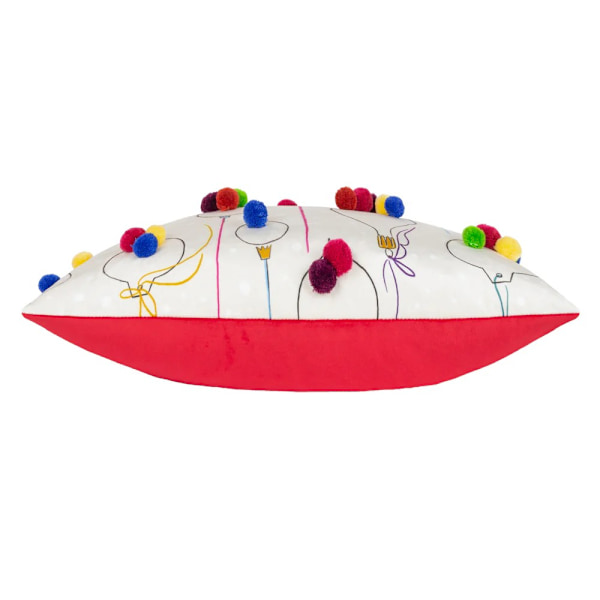 Heya Home Festive-Val Pom Pom-prydnadsboll Jul Kuddfodral 30 Multicoloured 30cm x 50cm