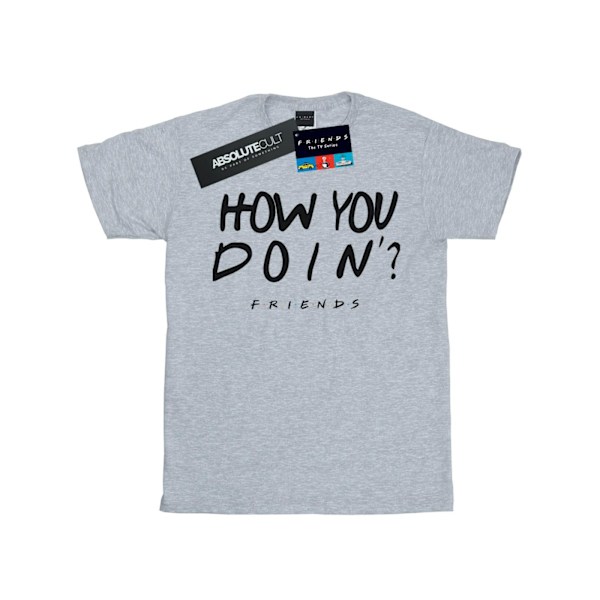 Friends Girls How You Doin? Bomull T-shirt 5-6 år Sports Grå Sports Grey 5-6 Years