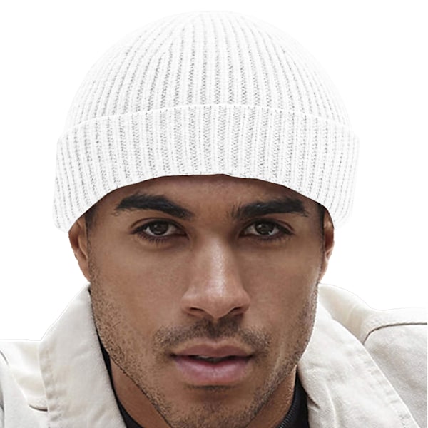 Beechfield Engineered Knit Ribbed Beanie One Size Vit White One Size