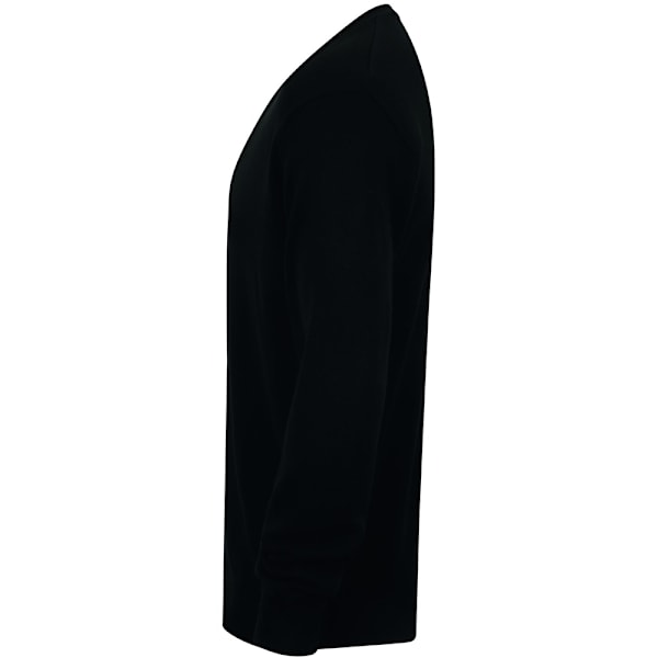 Henbury Herr V-hals Knapp Fin Stickad Cardigan 4XL Svart Black 4XL
