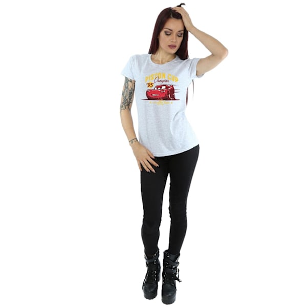 Disney Dam/Kvinnor Bilar Piston Cup Champion Bomull T-shirt S White S