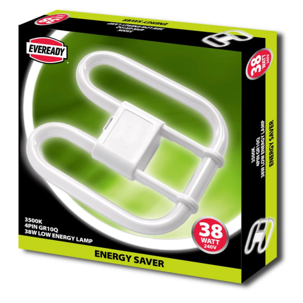 Eveready 38W 4-stifts 2D energisparlampa One Size Vit White One Size
