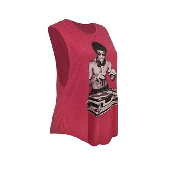 BNA78 Dam/Kvinnor Gung Fu Scratch Bruce Lee Tank Top M Röd Red M