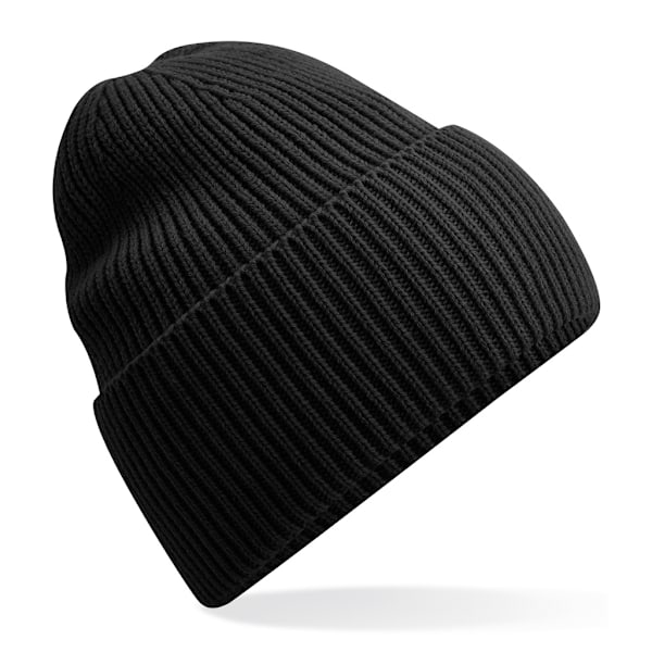 Beechfield Cuffed Recycled Oversized Beanie One Size Black Black One Size