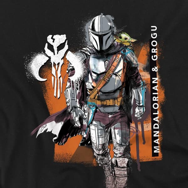 Star Wars: The Mandalorian Dam/Dam Grogu Graffiti Spray C Black M
