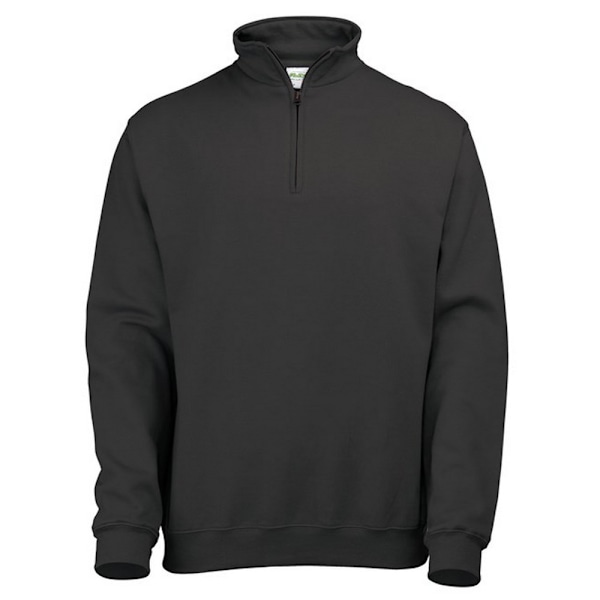 Awdis Herr Sophomore Zip Neck Sweatshirt S Jet Black Jet Black S