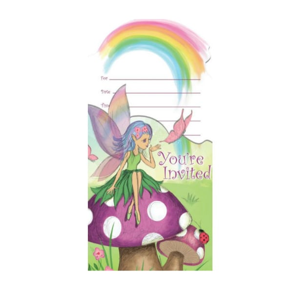 Creative Party Fancy Fairy Invitations (Förpackning om 8) One Size Mul Multicoloured One Size