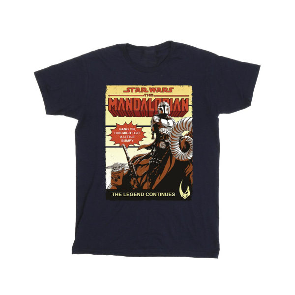 Star Wars The Mandalorian Boys Bumpy Ride T-shirt 12-13 år N Navy Blue 12-13 Years