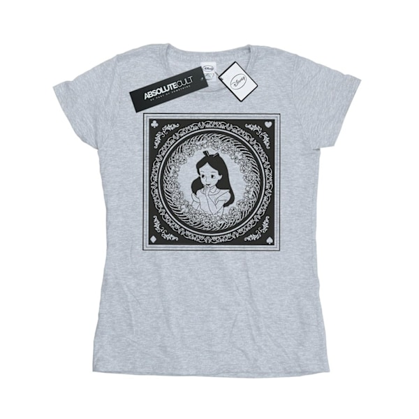 Disney Dam/Kvinnor Alice I Spegelland Box Bomull T-shirt XL Sports Grey XL