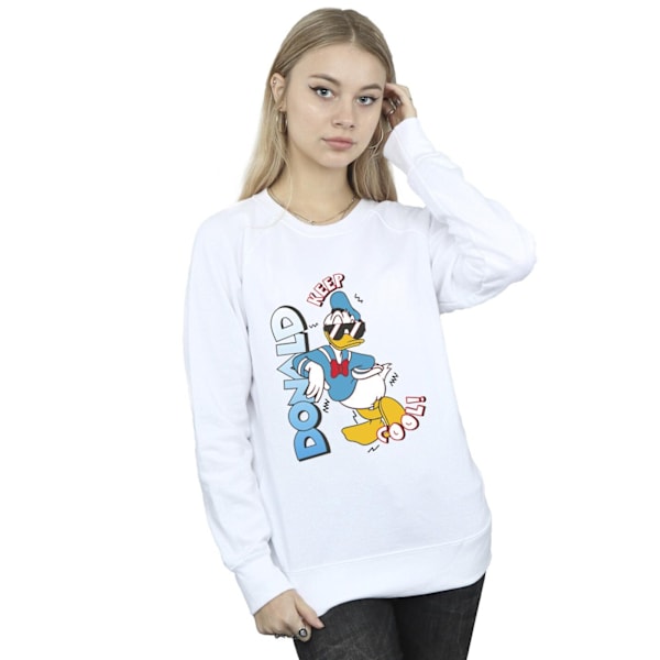 Disney Dam/Kvinnor Kalle Anka Cool Sweatshirt XL Vit White XL