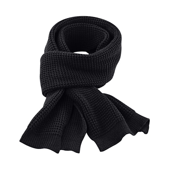 Beechfield Unisex Vuxen Klassisk Våffel Stickad Halsduk En Storlek B Black One Size