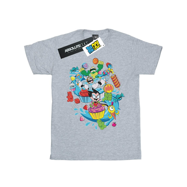 DC Comics Dam/Damer Teen Titans Go Candy Mania Bomull Boyfriend T-Shirt L Sports Grey Sports Grey L