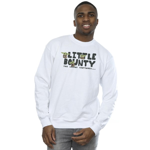 Star Wars The Mandalorian Mens Little Bounty Hunter Sweatshirt White 5XL