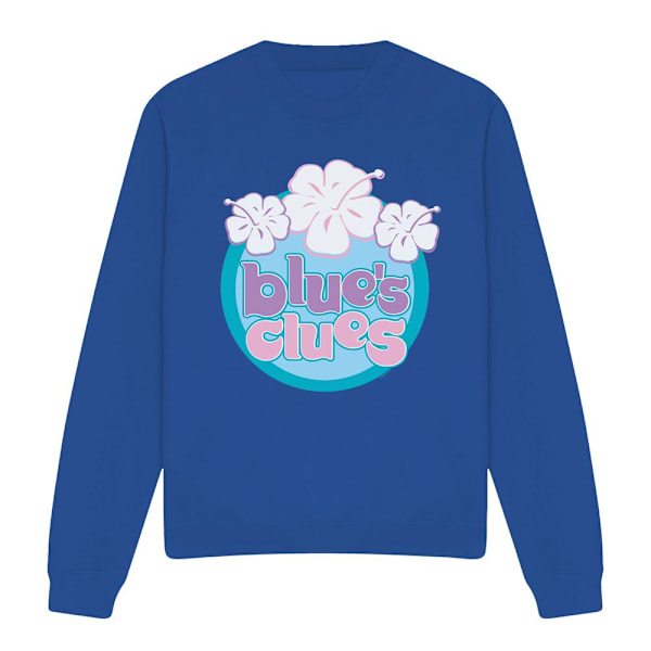 Blue´s Clues Unisex Vuxen Hawaiian Flowers Sweatshirt M Royal B Royal Blue M