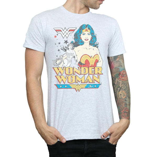 DC Comics Herr Wonder Woman Posing T-shirt 3XL Sports Grey Sports Grey 3XL
