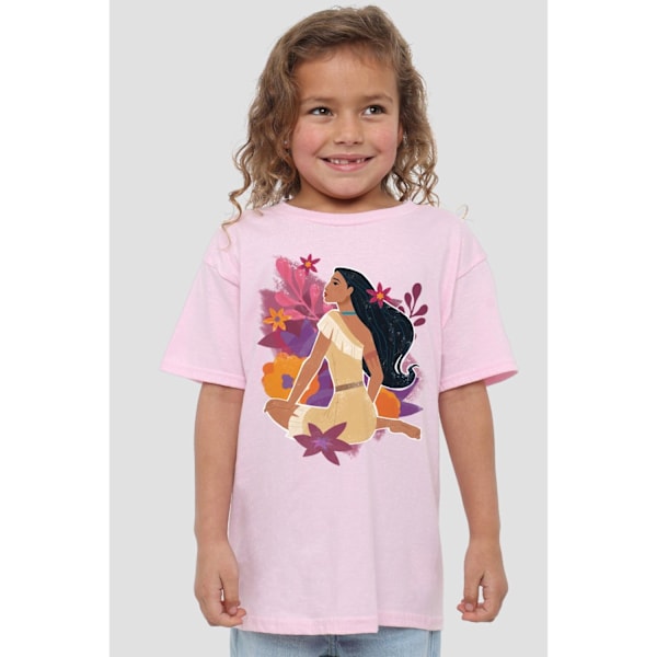 Pocahontas Barn/Barn Blommor T-Shirt 7-8 År Rosa Pink 7-8 Years