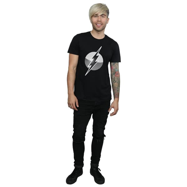 DC Comics Herr Flash Spot Logotyp T-Shirt M Svart Black M