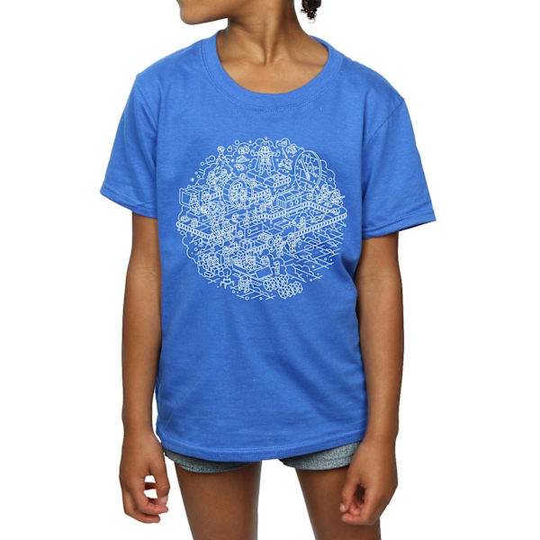 Star Wars flickor jul Dödsstjärnan bomull T-shirt 5-6 år R Royal Blue 5-6 Years