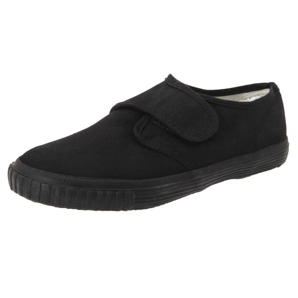 Dek Kids Unisex Junior Touch Fastening Black Canvas Plimsolls 2 Black 2 UK