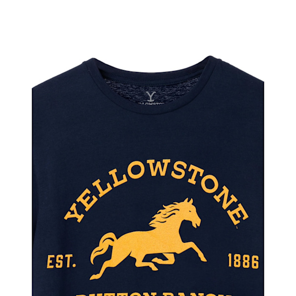 Yellowstone Mens Dutton Ranch Logo Kortärmad T-shirt XL Nav Navy XL